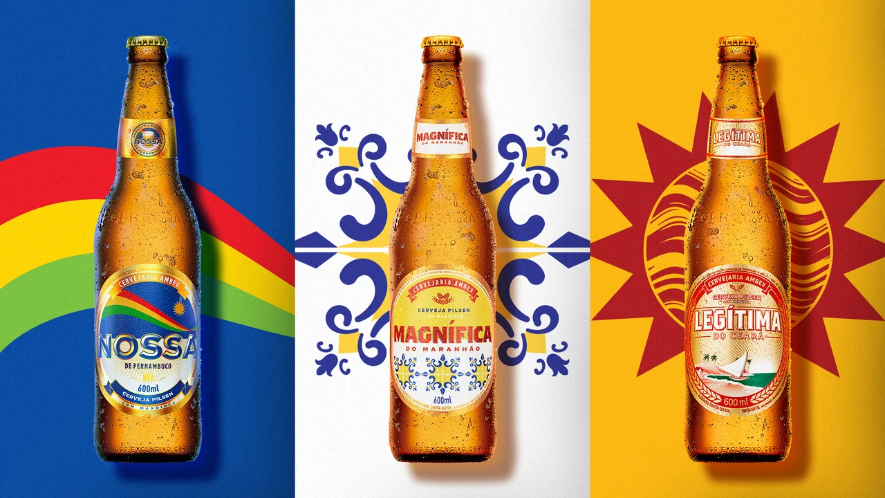 ambev roots — nossa de pernambuco, magnífica do maranhão and legítima do ceará — bottles and regional identities