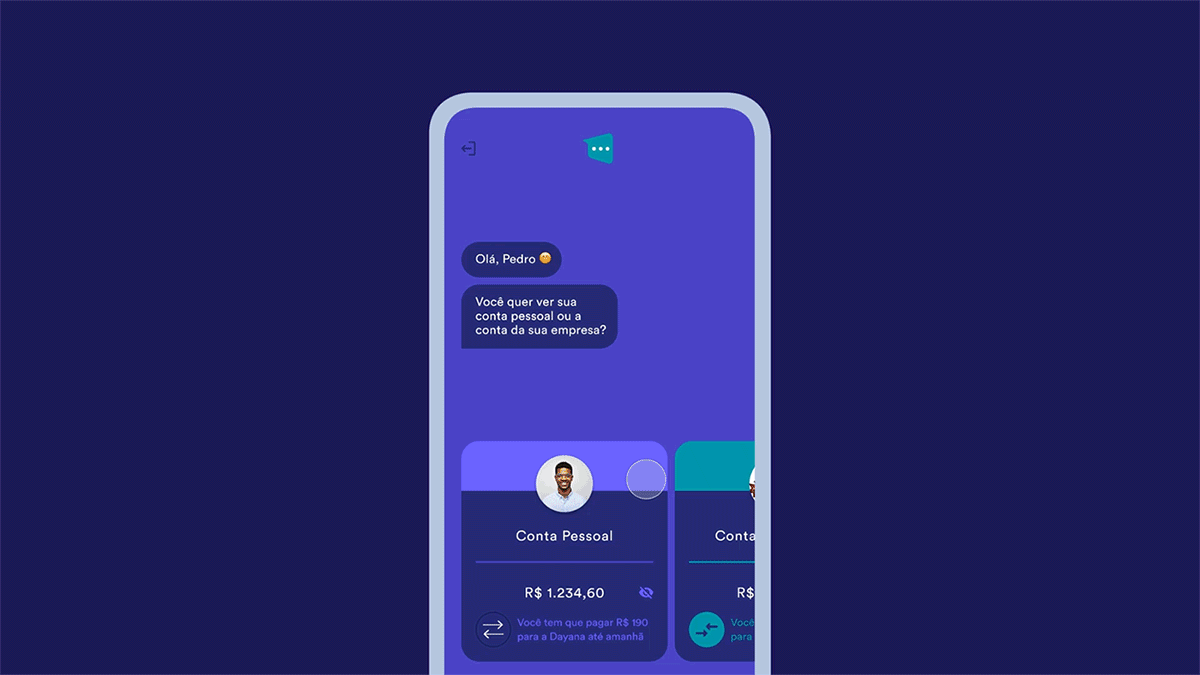 voltz — animated conversational banking experience