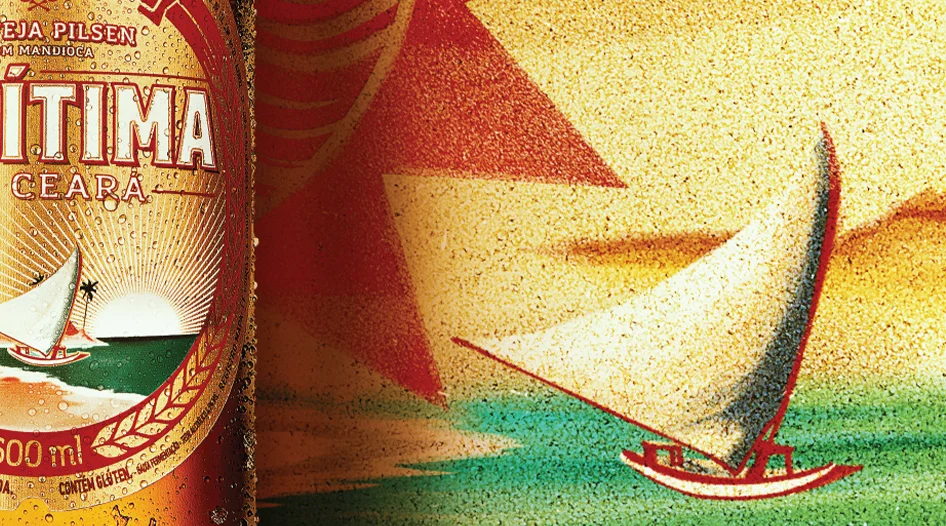 ambev roots — legítima label and coastal illustration