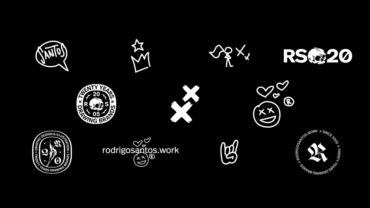 rs20 — collection of symbols, lettering, logos and illustrated marks