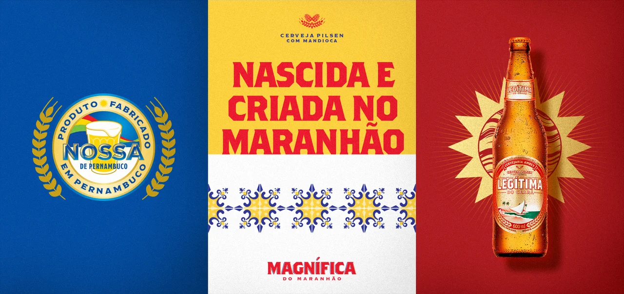 ambev roots — nossa origin seal, magnífica brand message and legítima bottle
