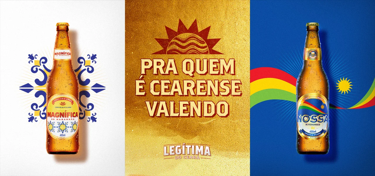 ambev roots — magnífica and nossa bottles alongside legítima’s ceará brand message