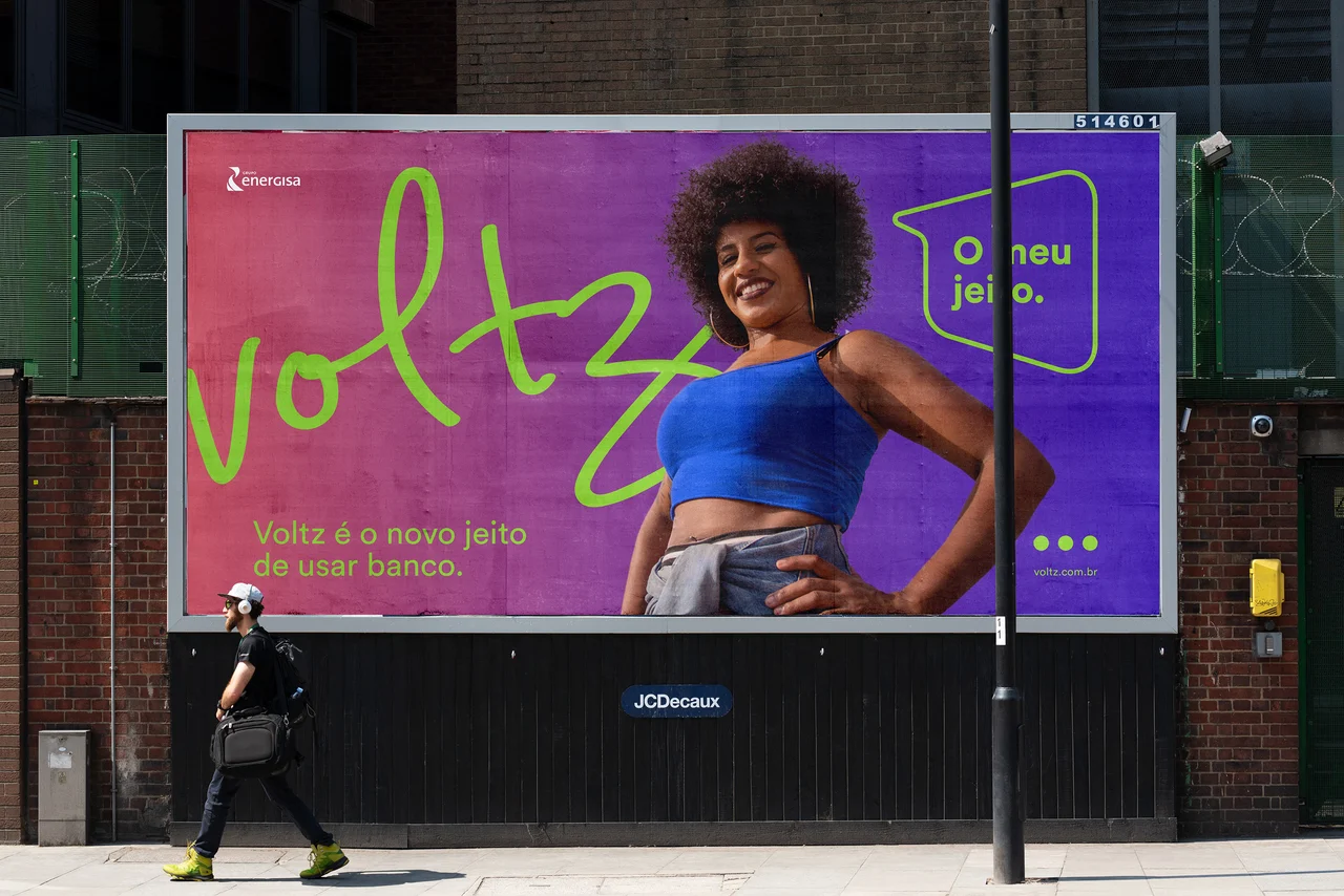 voltz — billboard presenting a new way to bank